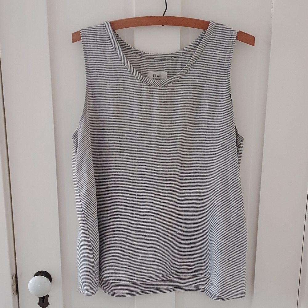 FLAX by Angelheart Striped Sleeveless Top